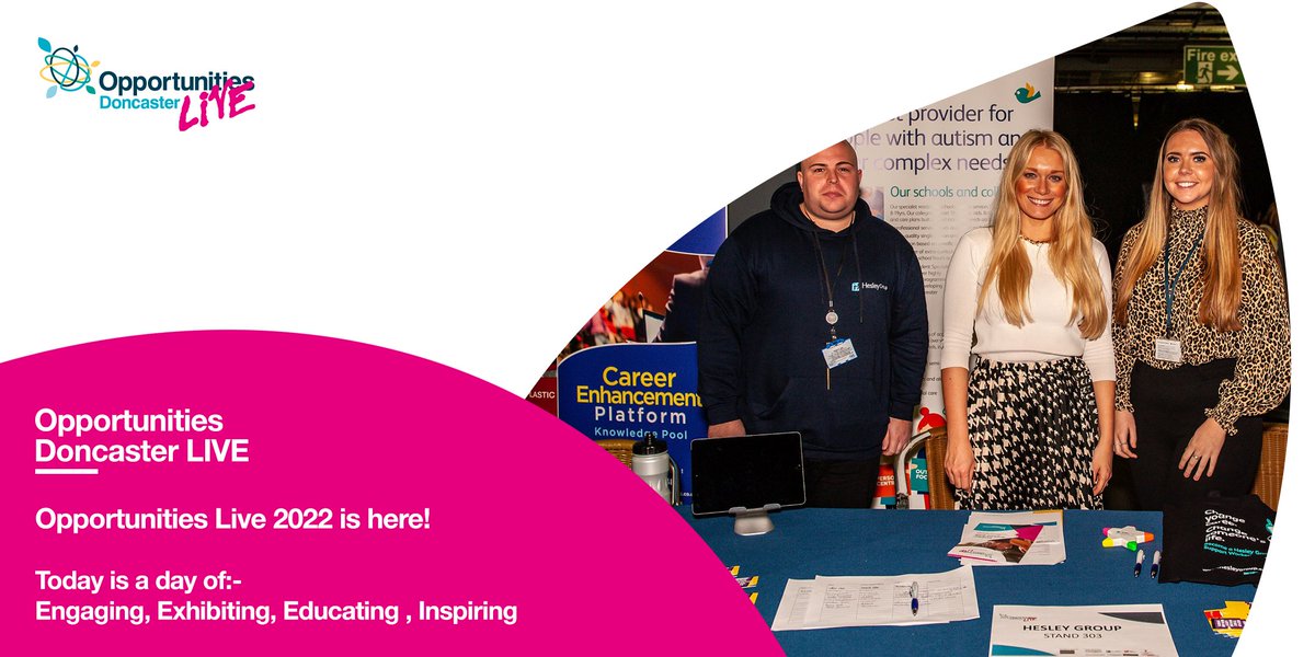 OpportunitiesDN's tweet photo. Opportunities Live 2022 is here 💥

Held at Doncaster Racecourse 🐎

Today is a day of:-
Engaging
Exhibiting 
Educating 
Inspiring

We hope all attending have an amazing day - Let's make moves 💫

#ODLIVE2022 #supportingpeople https://t.co/JIqRHf4wxl