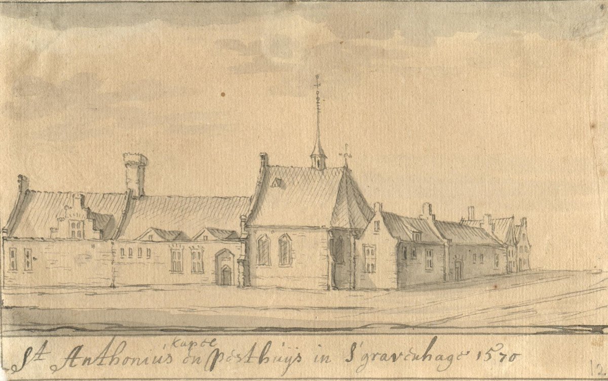 haagsarchief's tweet photo. Nu in het Atrium: ‘Geschiedenis van de Haagse geestelijke gezondheidszorg’. Wij organiseren deze tentoonstelling samen met @parnassiagroep. Te zien tot 3 april.
Prent: 1570 Antonius kapel met Pest- en Dolhuys
#haagsgemeentearchief #denhaag #parnassiagroep #ggzgeschiedenis https://t.co/avXXWlO9b0