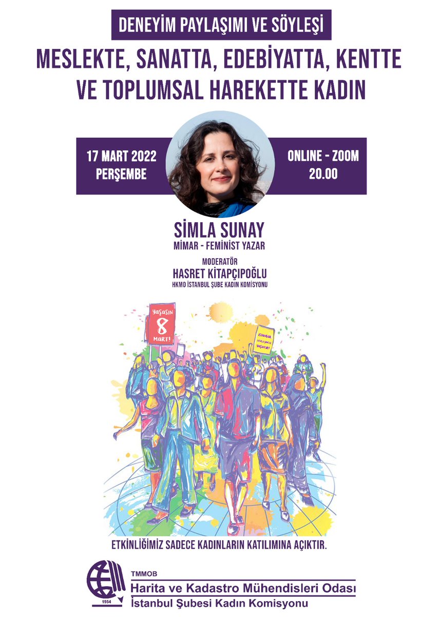 istanbulhkmo's tweet photo. Kadınların Birlik, Dayanışma ve Mücadele Günü olan 8 Mart Dünya Emekçi Kadınlar günü kapsamında Şubemiz Kadın Komisyonu tarafından, 17 Mart 2022, Perşembe günü saat 20.00'da Zoom üzerinden online bir etkinlik düzenlenecektir.

📌Kayıt: https://t.co/4KEXEdDrqQ https://t.co/TVPNrilBeo
