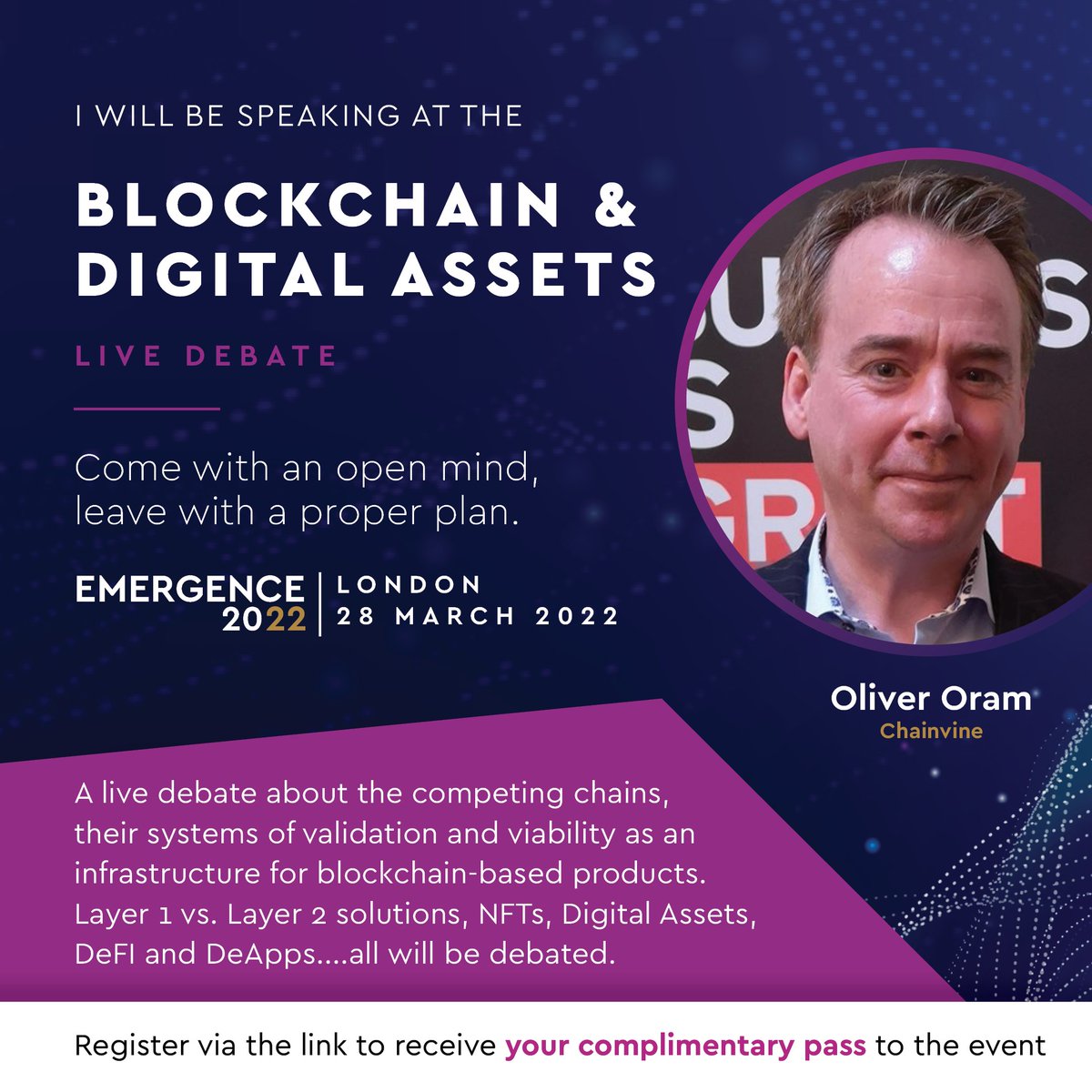 I have secured 10 COMPLIMENTARY TICKETS for my networks. I encourage you to save your seat now and watch my presentation on the 28th.

#Blockchain &amp; #Digital #Assets #wine

Click here to Register lnkd.in/dtBB4KXw
