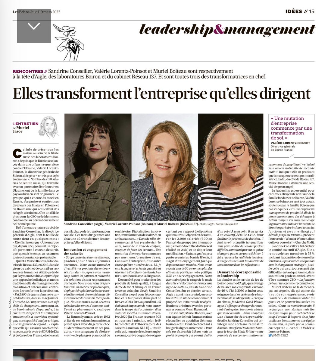 mcmaheas's tweet photo. Formidables rôles modèles ! Et transformatrices en cheffes 👌 ⁦@Sand_Conseiller⁩ ⁦@aiglefr⁩ #ValerieLorentzPoinsot #Boiron ⁦@murielbolteau⁩ @reseau137 ⁦@Mljr75112⁩ ⁦@LesEchos⁩ https://t.co/UhXBBhJyLR