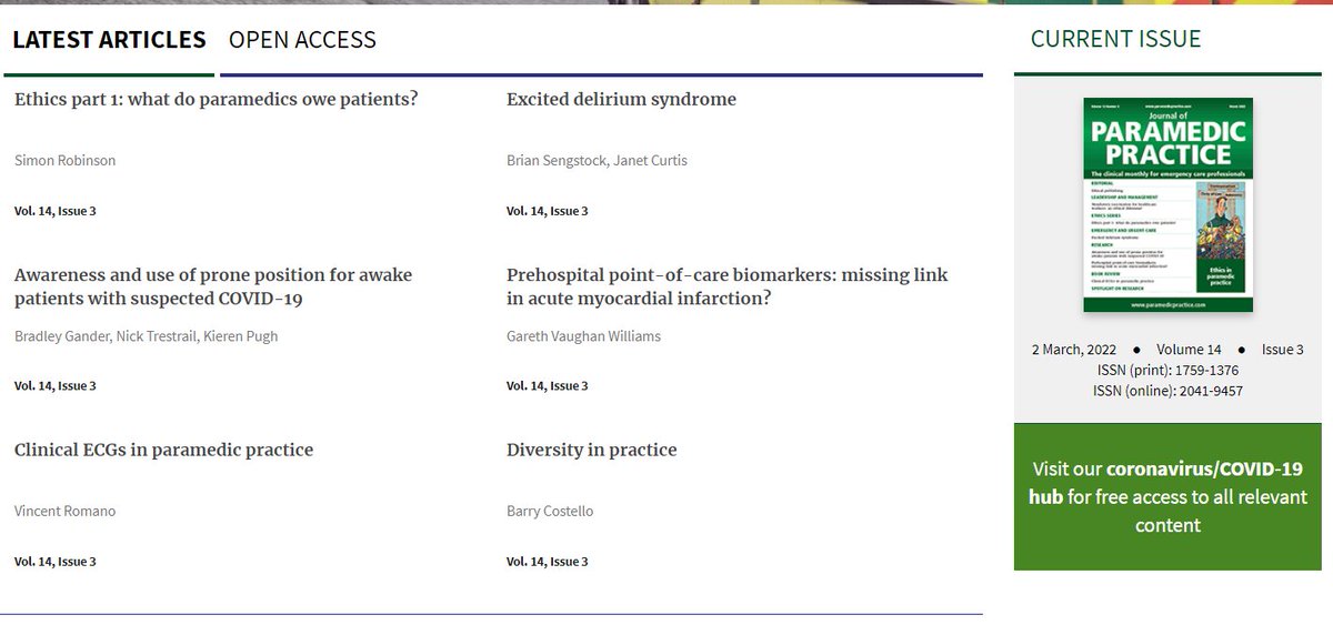 discoverylib's tweet photo. New issue Jnl of Paramedic Practice avail
@SCAS999 staff+students at https://t.co/zwdxTakdoE

incl book review of
Clinical ECGs in Paramedic Practice
can access ebook at https://t.co/km51fhHRgg

Need #SCAS999 Athens login- https://t.co/SbvOiR0adS

@SCASeducation https://t.co/KnKp2BPZlN