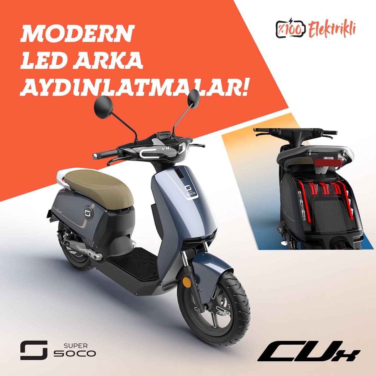 Tek blok içinde sıralı olarak entegre edilmiş olan sinyaller, stop lambası ve park lambaları ile hem işlevesel hem de modern görünüm.

Detaylı Bilgi İçin: 📞0850 209 6565

#supersoco #supersocoturkiye #elektrikliaraç #doğadostu #çevreci #modern