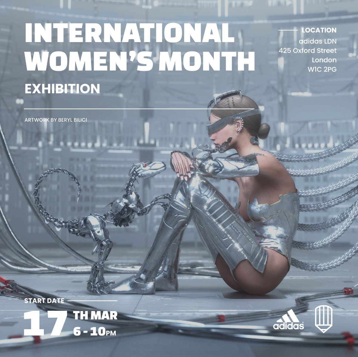 ⌛ WOW! Only 1 WEEK until the <a href="/creativedebuts/">Creative Debuts</a> NFT Spectacular kicks off to celebrate International Women's Month! Hosted <a href="/adidaslondon/">Adidas London</a> 
​
​💡 Moniker's @lanftina lights up the adidas London flagship store with the best of todays female NFT artists and digital projects!