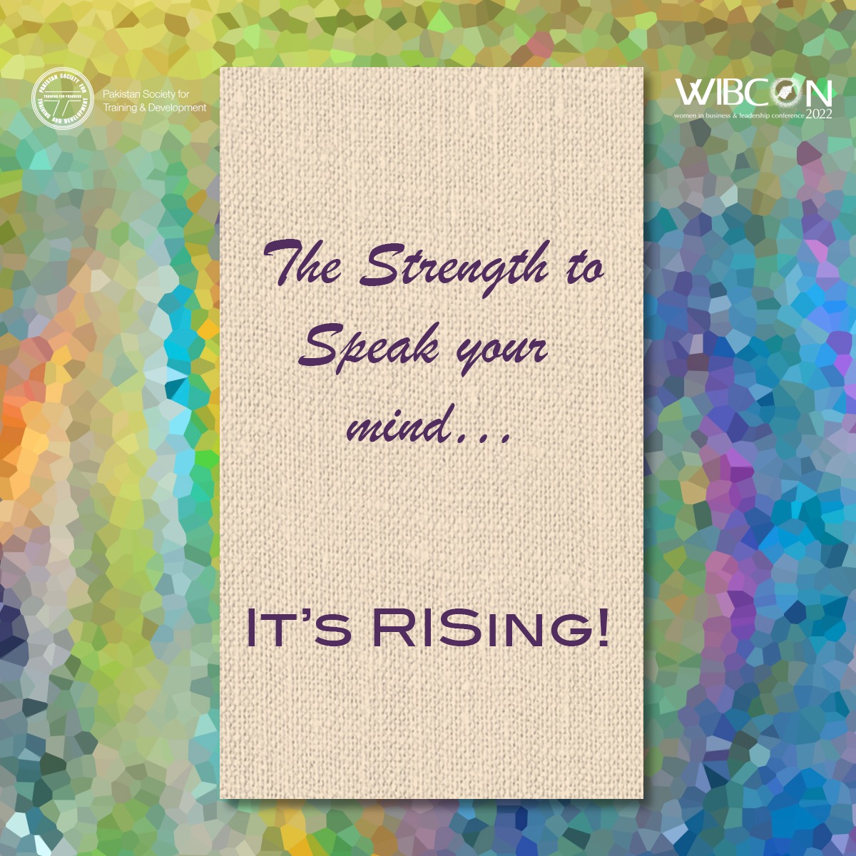 PstdSocialmedia's tweet photo. The strength to speak your mind. 

It is RISing!!

Are you ready to rise with us on 30th March 2022? 

Stay tuned!!

.
#breakthebias #womensday #rising #wibcon #wibcon2022 #womeninbusiness #risingtogether #womenempoweringwomen #womenempowerment https://t.co/dGUMUyV89S