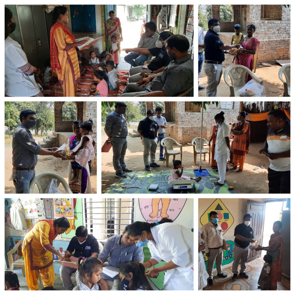 Examination and kit distribution તો yellow grade children at sadakpor and kangvai. <a href="/CollectorNav/">Collector & DM Navsari</a> <a href="/DdoNavsari/">DDO Navsari</a>