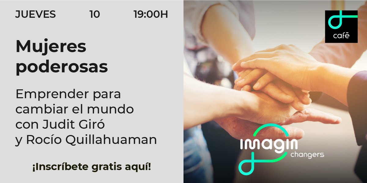 _crissalvador's tweet photo. Avui a les 19h tenim una cita a #ImaginCafe per parlar d’emprenedoria femenina #DonesPoderoses #art i #ciència #rocioquilllahuaman @JJudit_ @ImaginRespon @caixabank_cat Un plaer moderar la sessió @weare_both https://t.co/zubKWDT0yH