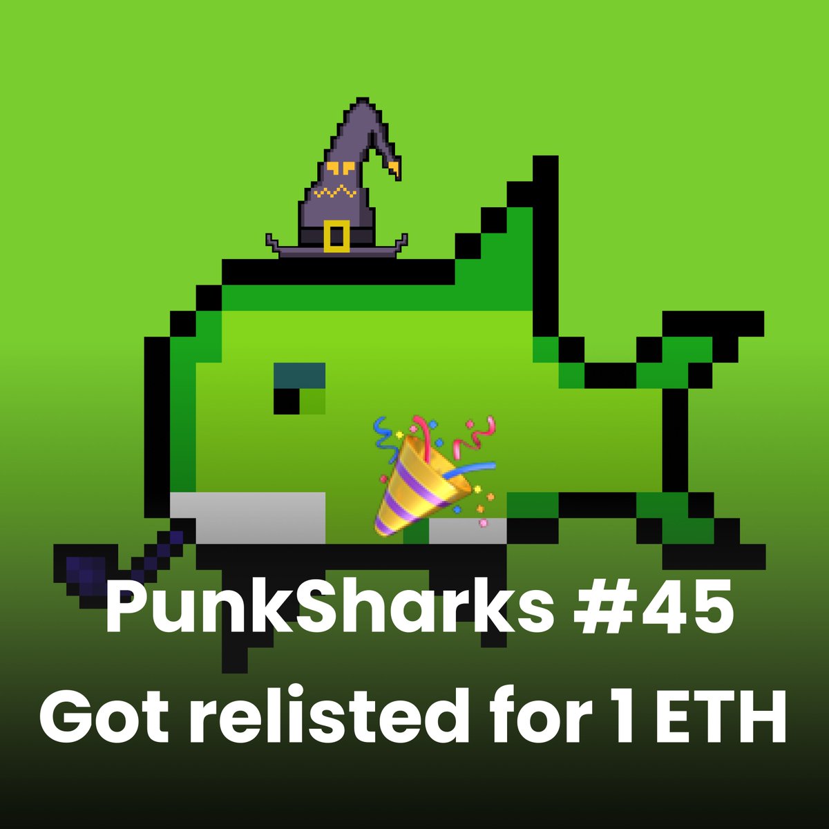 PunkSharks's tweet photo. PunkSharks #45 got relisted for 1 ETH, hurry get one yourself.
.
.
.
#digitalart #art #bitcoin #blockchain #openseanft #pixelart #cryptocurrency #nftcollection #nftdrop #crypto #eth #bayc #digitalartist #digitalartwork #nftartgallery #nftartists
#nftmagazine #nftcollector https://t.co/lSgZKHYAmc