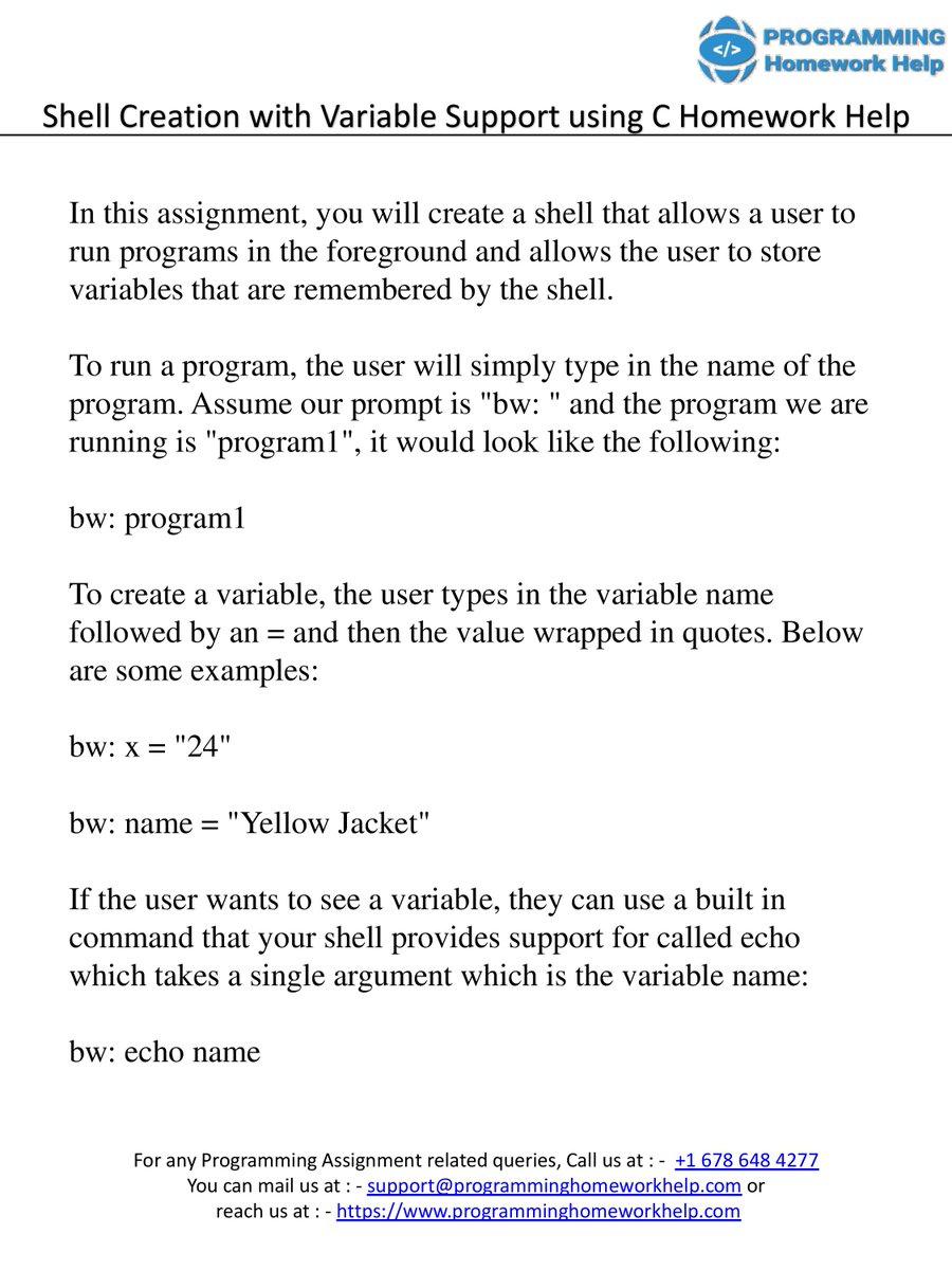 ProgrammingHom1's tweet image. I am Cage T. I am a C Homework Expert at programminghomeworkhelp.com. I hold a Ph.D. in Programming from, the University of California, USA. I solve homework related to C. To see the full assignment Visit behance.net/gallery/139101…
#ProgrammingAssignmentHelp #ProgrammingHomeworkHelp