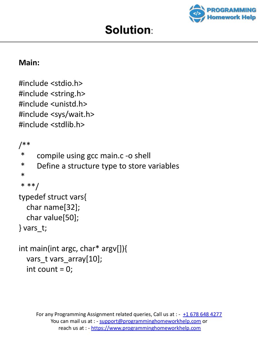 ProgrammingHom1's tweet image. I am Cage T. I am a C Homework Expert at programminghomeworkhelp.com. I hold a Ph.D. in Programming from, the University of California, USA. I solve homework related to C. To see the full assignment Visit behance.net/gallery/139101…
#ProgrammingAssignmentHelp #ProgrammingHomeworkHelp