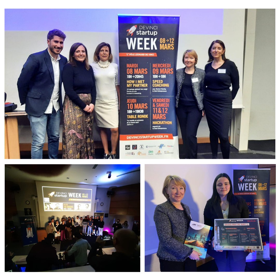 Medef92's tweet image. 🚀 Le @Medef92 a participé, en tant que membre du jury, au 1er événement de la Devinci Startup Week: "How I met my partner", du 8 mars 2022.
