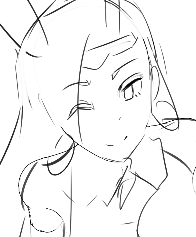 LT変換の試行錯誤も兼ねて、FANBOX限定イラスト作業と並行して渋用の次の絵(お姫さま)の次のラフにも着手してます。なお今回は画面内は2人(お相手役除く)です。 