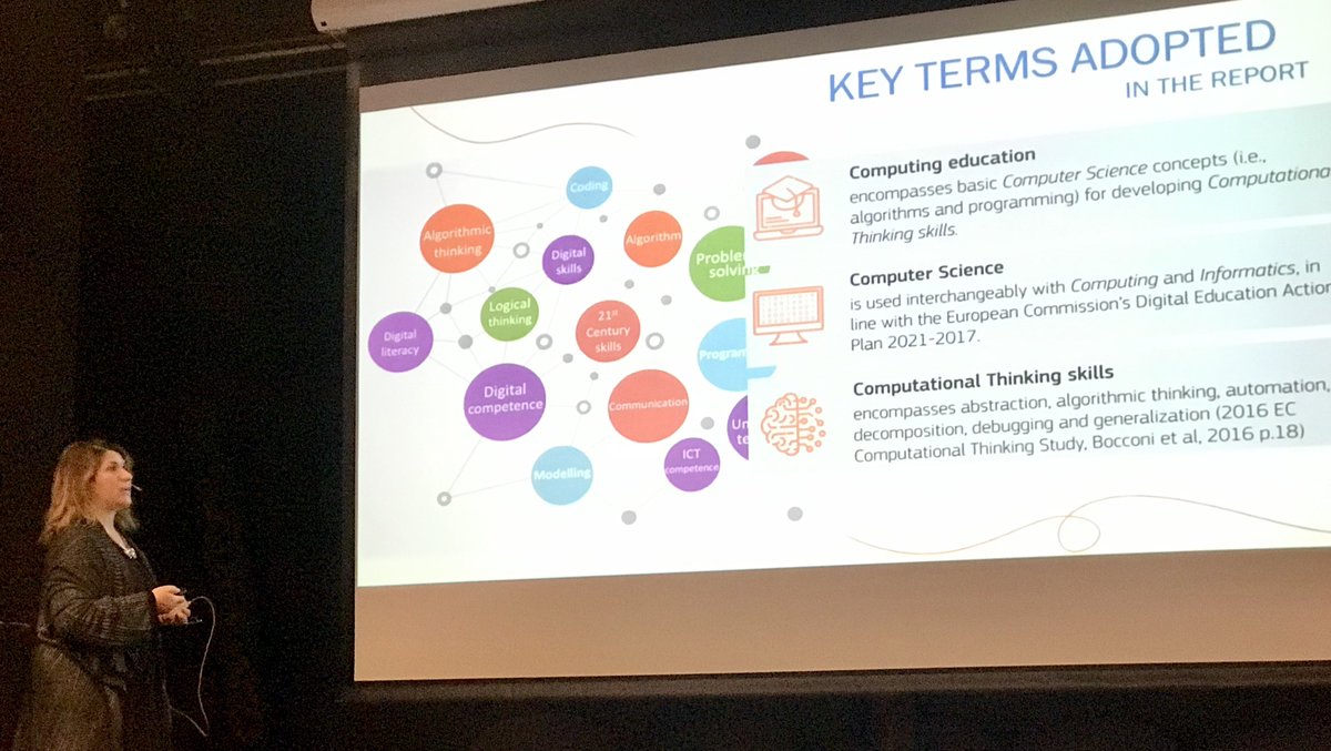 ogilje's tweet photo. Interesting analysis by @eu_schoolnet of how important it is to integrate computational thinking within subjects. 

- Algorithms and programming are the most used concepts across curriculum in the EU, says researcher Stefania Bocconi @Udir dialogue-conference in Oslo. #STEM_ED https://t.co/GLtcYd2x1C