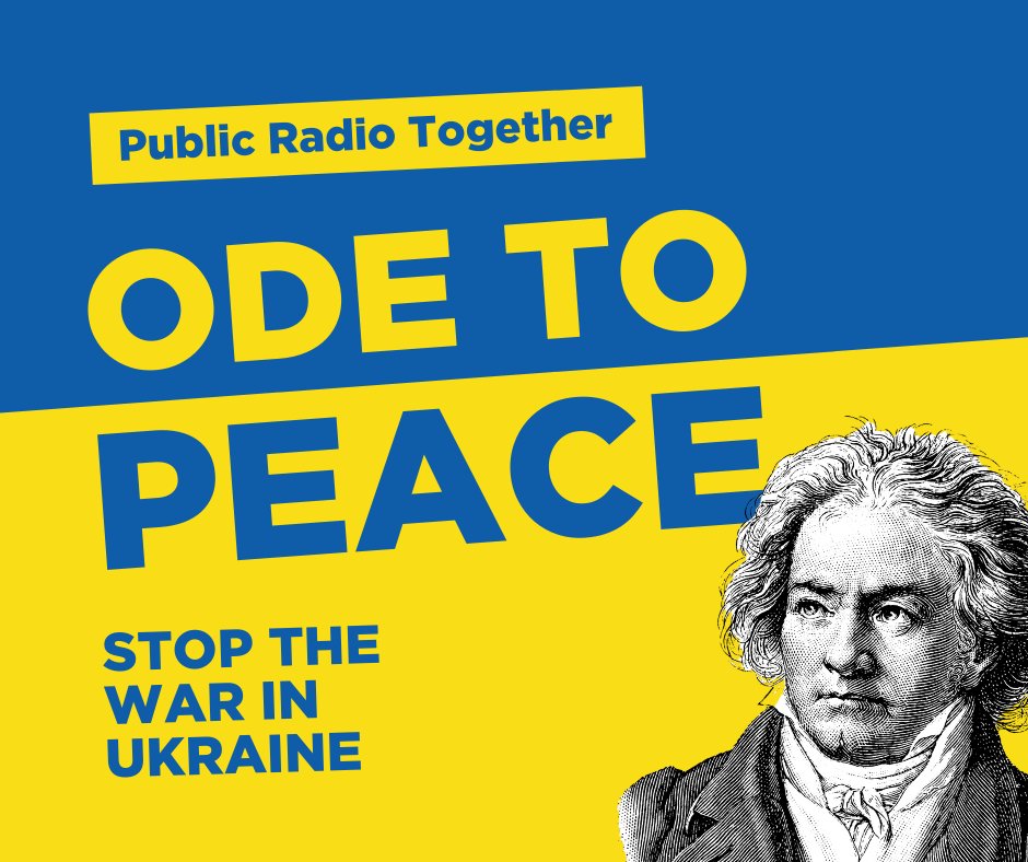 GPBroadcaster's tweet photo. 🔘 @EBU_HQ's 4⃣0⃣ radio stations today will unite for peace to end the war in #Ukraine. Public broadcasters will play Ludwig van Beethoven's 9th Symphony, The Ode to Peace
⭕️ #GPB #FirstChannel joins #EBU initiative
#WeSupportUkraine🇺🇦
ℹ️ Read more 👉 https://t.co/0btjyPsAmJ https://t.co/B9UOdTFXE5