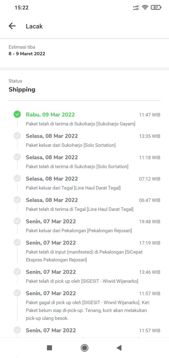 radenricha's tweet photo. Kenapa sih @tokopedia harus kerjasamanya dengan @sicepat_ekspres ? Paket dari Solo - Sukoharjo yang jaraknya gag sampai 20KM 2 hari belum sampai. https://t.co/dxAcOQO7Bi