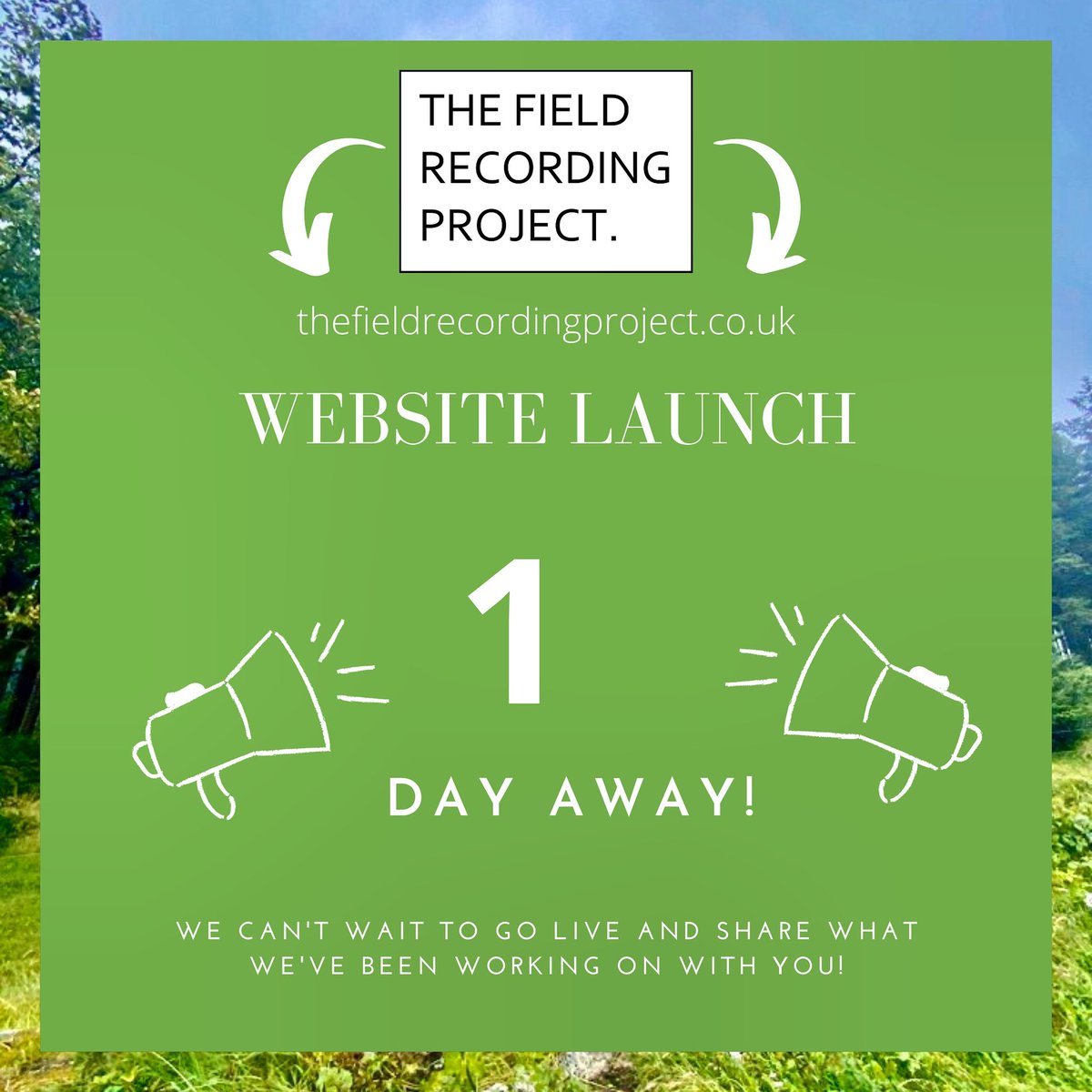 FieldRecProj's tweet photo. 1 DAY TO GO UNTIL WEBSITE LAUNCH! 🚀 💚

#fieldrecording #website #explore #soundmap #earth #environment #new #websitelaunch https://t.co/3FqtWOmn1F