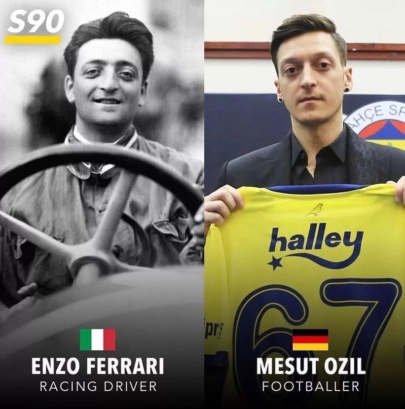 Agba Influencer on X: Enzo Ferrari (Racing Driver) 🇮🇹 Mesut Ozil  (Footballer) 🇩🇪  / X