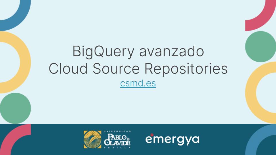 csmd_UPO's tweet image. 🙌Nueva sesión #CSMDv1 
Esta semana vendrán @iiescribano y @alamismavez como docentes, y centrarán sus sesiones en explicar de forma avanzada #BigQuery y, por otro lado, #CloudSourceRepositories☁ la herramienta de #GCP para almacenar, gestionar y trazar código🖥