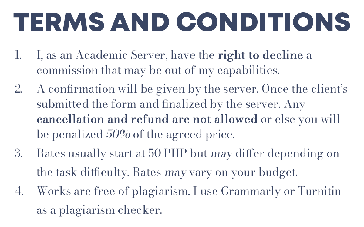 mew_acad's tweet photo. Academic Commission
I can help you lighten your workloads. Please see my offered services and T&amp;C's below. Thank you!

DM For commissions
Mode of Payment: GCash

#AcademicCommission 
#AcademicCommissioner 
#lfacadserver #Mathematics #Mathhelp #acadserver https://t.co/aCpLQd75Qa