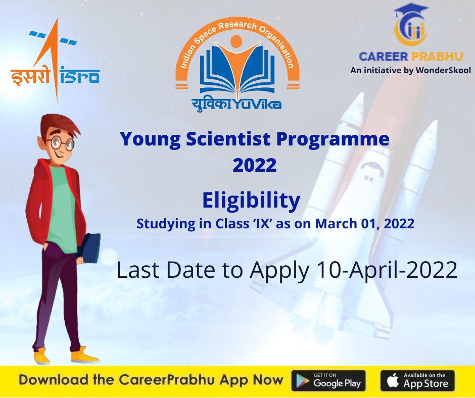WSEducate's tweet photo. YUVIKA (Young Scientist Programme 2022 ) ISRO 
organizing a special Programme for School Children  YUVIKA
Apply Now
https://t.co/hpEx3VefR1
Download the Career Prabhu app and get in touch with your Career Counselor
#careerprabhu #careercounselling #Yuvika #ISRO #WWC2022 #science https://t.co/Lk7sy6mo5b