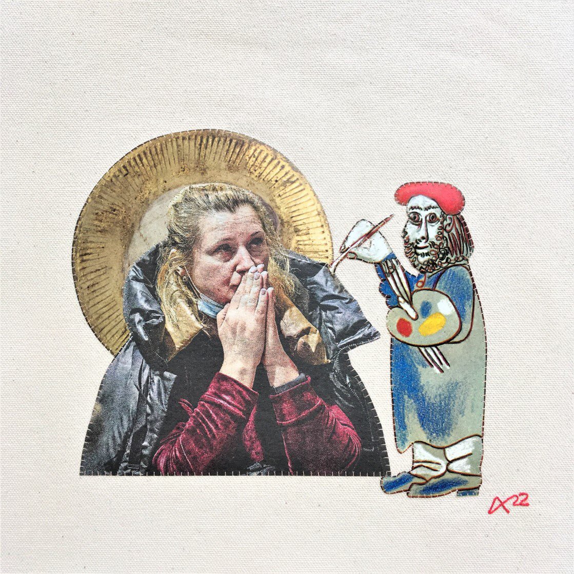 aye_alison's tweet photo. Picasso, number 9, 20th July 1970. Coloured pencil on cardboard #drawworldwarthree #alisonaye60 https://t.co/erbfMYCdz6
