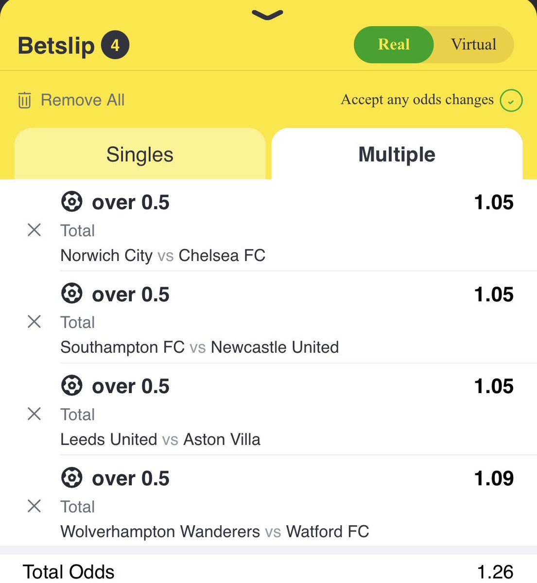 GhanamanTips's tweet photo. NB: Random Odds Selected

Picture 1 - Bangbet
Picture 2 - Sportybet 
Picture 3 - Betway
Picture 4 - Melbet

Incase you need reason for the change of betting site study the value of odds provided🤝🤝

Register a BangBet account using this link for bonus - https://t.co/jANuPfttIP https://t.co/AfVpJdBliE