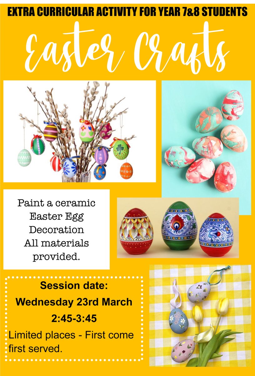 Year 7 &amp; 8 Students - We are running an extra-curricular activity on Wednesday 23rd March - Places are limited so please see your art teacher to confirm your place!
