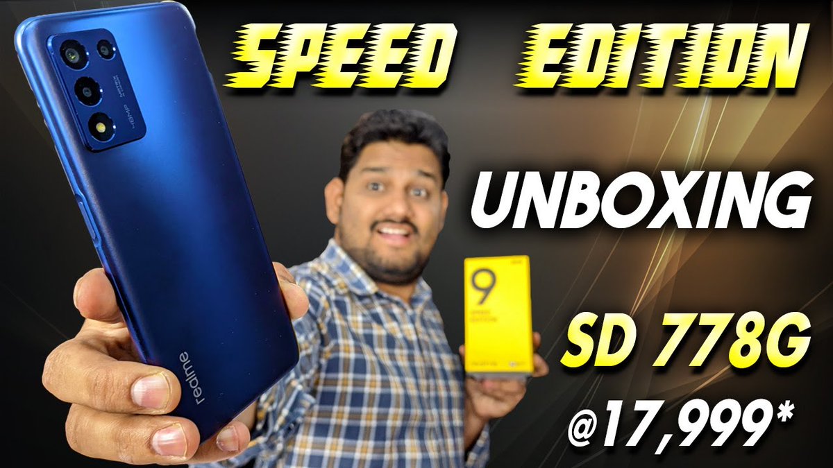 TechFactsRafee's tweet photo. #Realme9 5G #SpeedEdition Unboxing & Quick Review in Telugu 💥
144Hz Display
#SD778G
https://t.co/3NsCOFgN6h
please Watch & Like 🤝
#realme9 #Realme9Series
@realmeIndia https://t.co/k186TS7Gsn