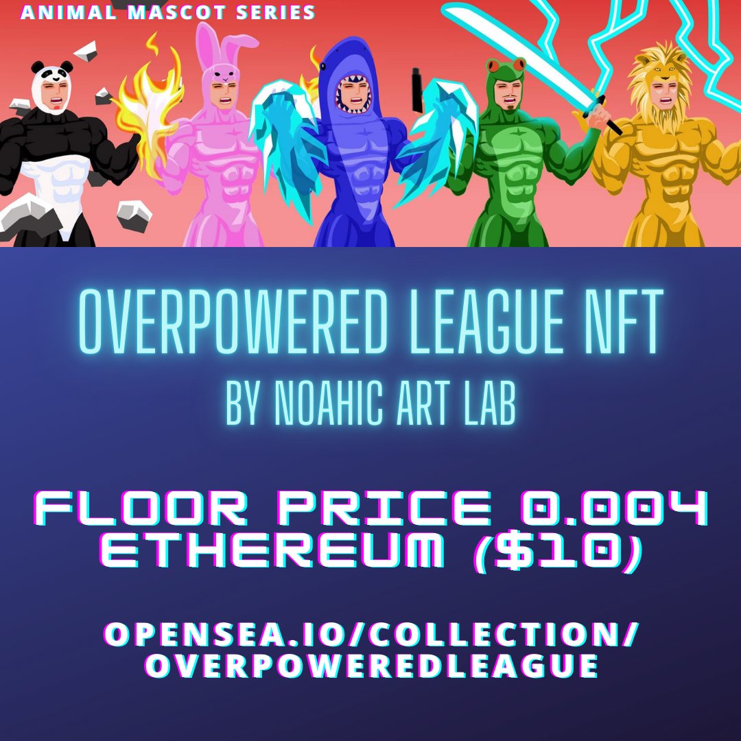 Eliteedgar7's tweet photo. Overpoweredleague NFT Collection
https://t.co/0EtUxsYk4t
Floor price 0.004 Ethereum ($10)
#NFT #cryptocurrency #digitalart #Investment https://t.co/MfrHZOE8AY