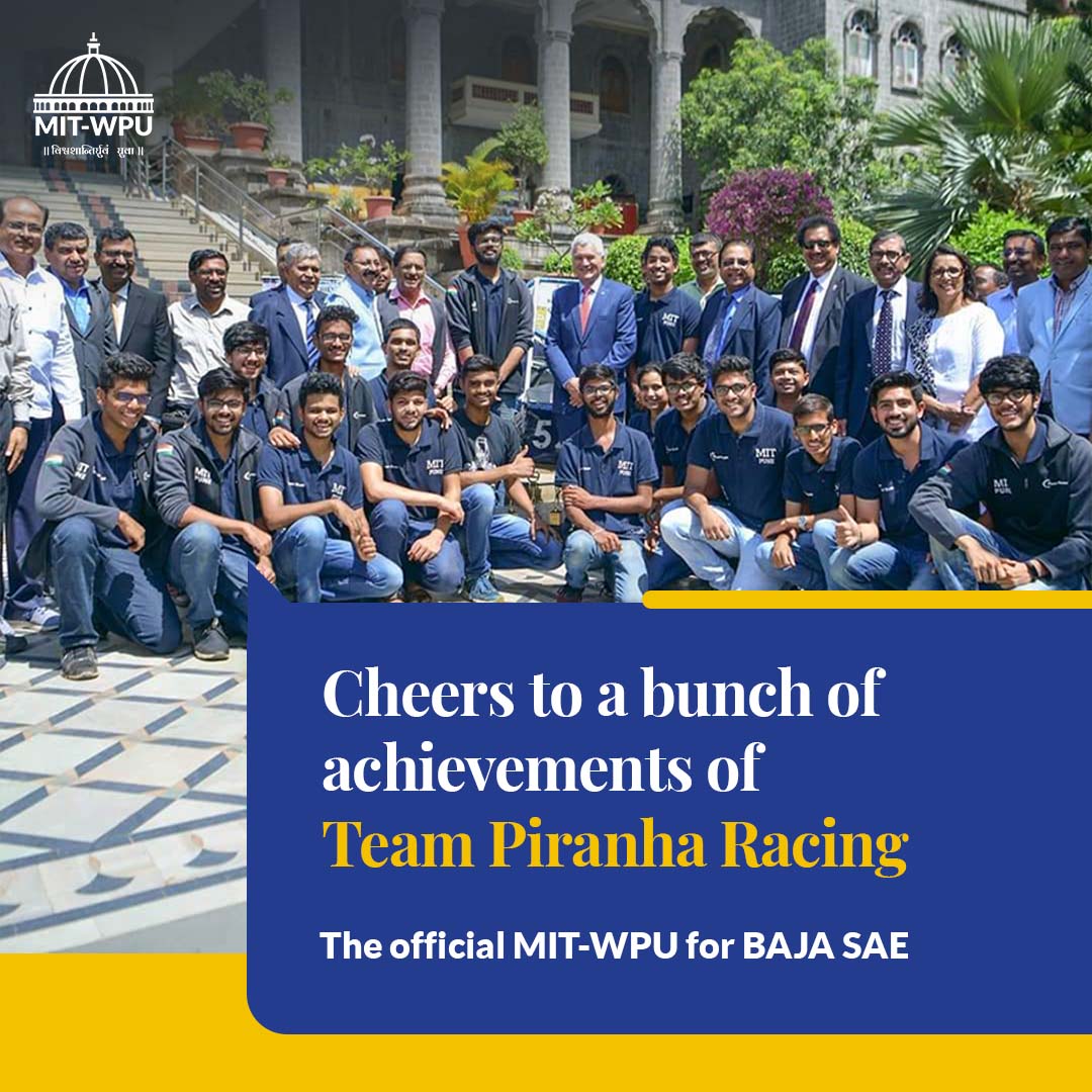 MITWPUOfficial's tweet photo. Kudos to Team Piranha Racing for acing the BAJA SAE with multiple wins!
#MITWPU #BAJASAE #PiranhaRacing #Racing #SaeBaja #Baja #Bajabug #Buggy #BuggyLife https://t.co/ZSExb6es0D