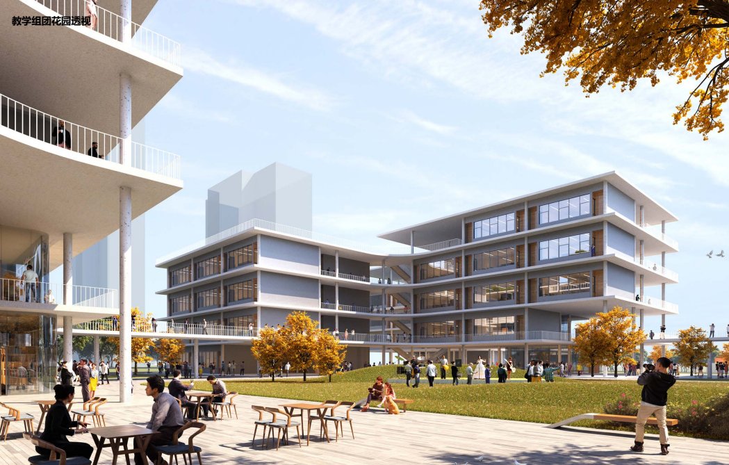 OpticsValleyCN's tweet photo. #OVC Fourth High School just unveiled its eco-friendly campus design.🏫🍃 

With an area of 80,000 sqm and 48 classes, the school will integrate park, sports field, and green spaces to create a vertical, energetic, and ecological campus space for students.🏞️ #BeautifulOVC https://t.co/xV6Xh4YvNN
