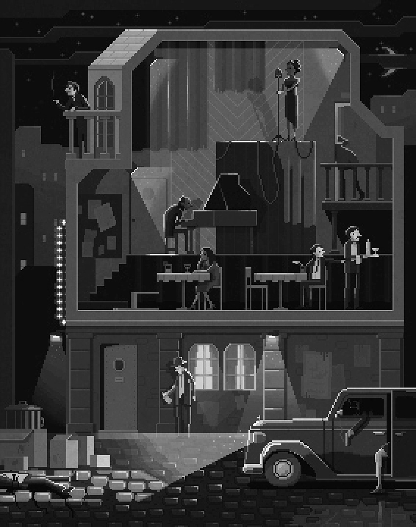 OctaviNavarro's tweet photo. Black &amp; White Thursday 🖤#scene11 #pixelart 
https://t.co/C8bvnggdgF https://t.co/E8R3Oqv4l4