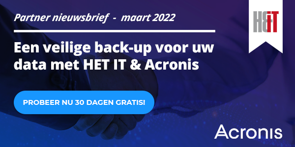 HET_IT's tweet photo. Nieuwsbrief: Een veilige back-up met HET IT &amp; Acronis.

In deze editie van onze partnernieuwsbrief staat het thema van een veilige back-up centraal.

#partner #nieuwsbrief #backup

⟶ Bekijk online nieuwsbrief: https://t.co/NU744Ro83j https://t.co/j67XHP3Ieu
