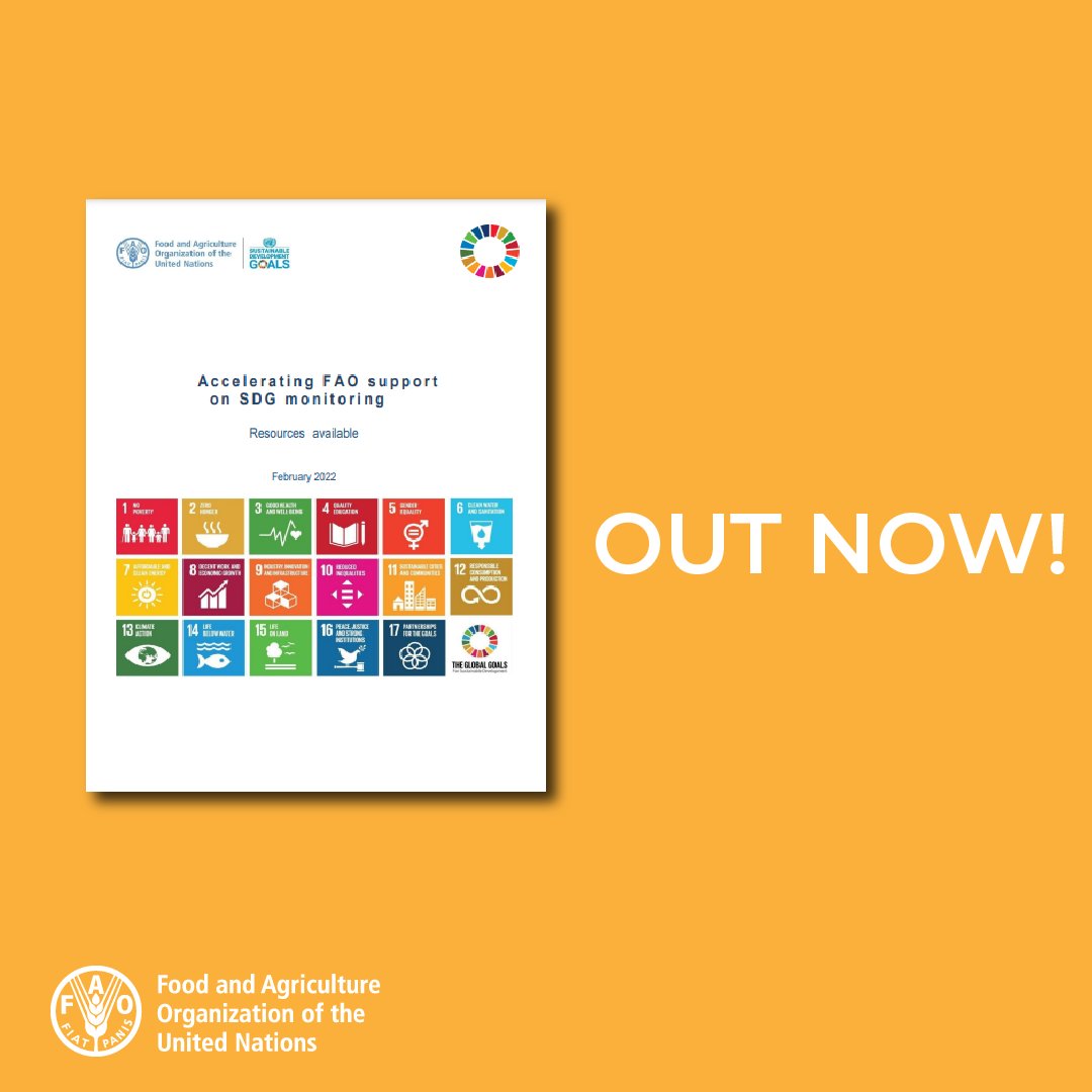 📢 New @FAO toolkit for accelerating support on #SDG monitoring at country level. It contains an inventory of all available FAO methodological & technical resources, with a view to scaling up support for Goal achievement monitoring. 👉🏻bit.ly/3i1K9iJ #GlobalGoals #SDGs