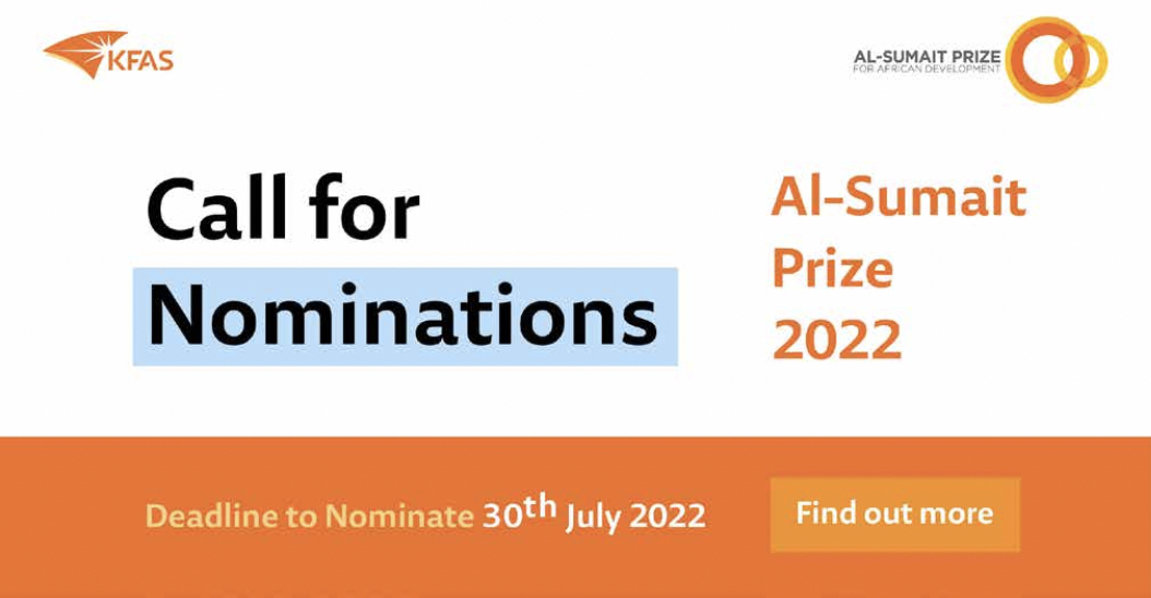 Al-Sumait Prize for African Development 2022 "Cycle of Food Security" is now open for nominations. https://t.co/jRNNbCtGiu https://t.co/KNPWcIR07d