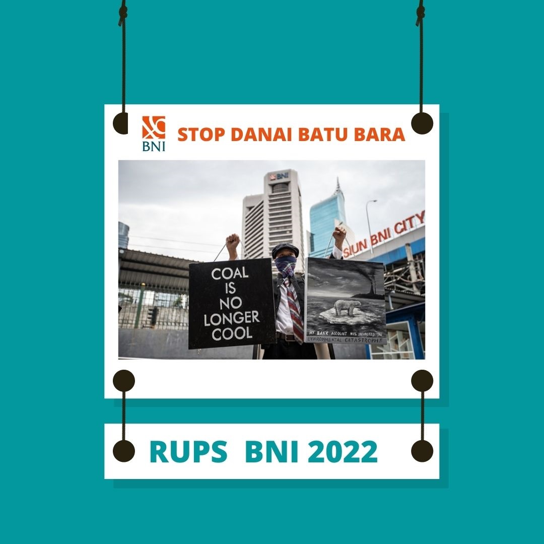 oneworldID's tweet photo. RUPS BNI, @BNI Stop Danai Batu Bara
#BNIStopDanaiBatubara
#BNIStopDanaiBencana
#Climatecrisis 
#ClimateAction https://t.co/T7IRyD1965
