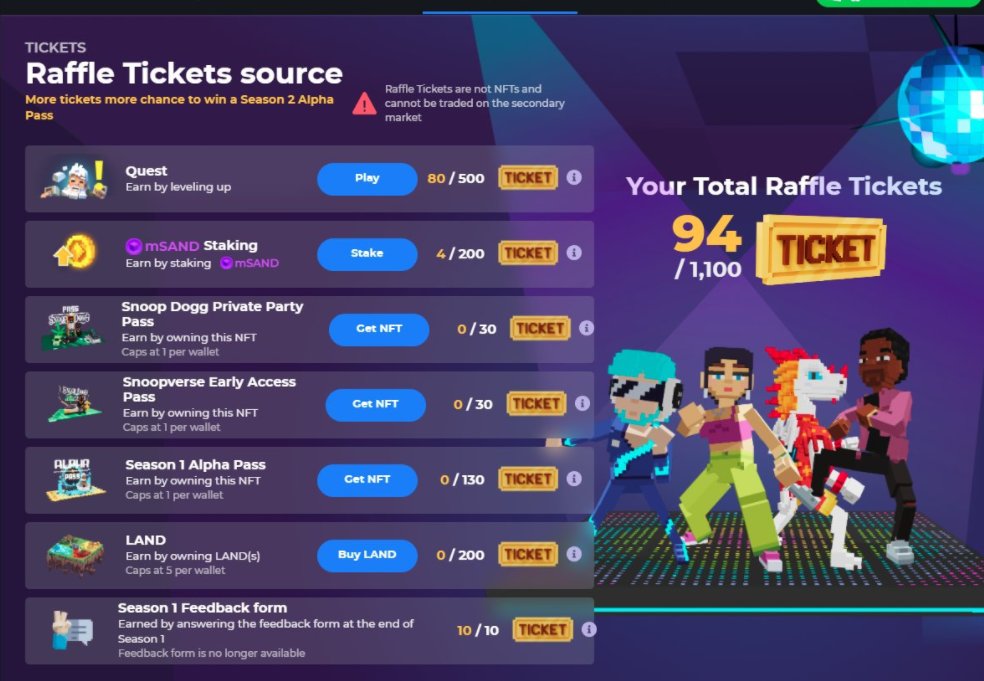 Jessica27083976's tweet photo. @TheSandboxGame I just participated in the daily #SandboxAlphaS2Contest for a chance to earn up to 1,000 $SAND! Starting March 9 -  Show your Raffle Tickets. Check out my screenshot below! 👇 #SandboxAlphaS2 https://t.co/waWQNQ9X3W