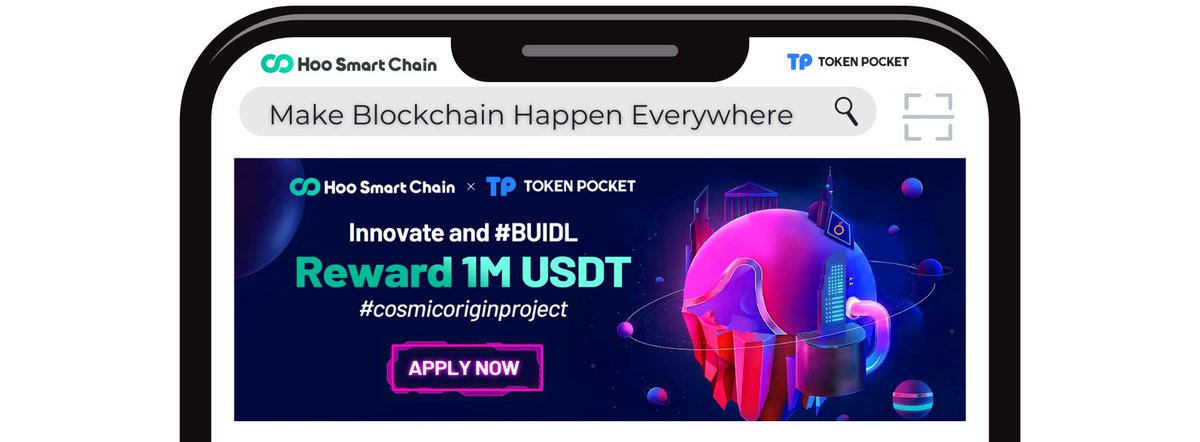 HooSmartChain's tweet photo. Thank you @TokenPocket_TP for your generous support for @HooSmartChain ❤️
ALL #DEVS can now apply to #cosmicoriginproject straight from TokenPocket wallet. Just click on the banner to apply.
An exclusive 1000 HOO #treasurehunt will be announced tomorrow!
DON'T MISS OUT😎 https://t.co/ORVeEWnTxt