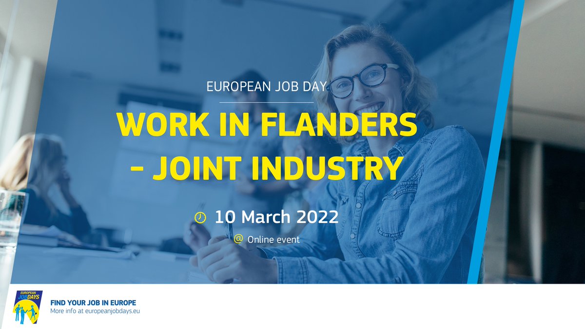 EURESJob's tweet photo. It’s TODAY, from 10.00 to 15.00 CET

Are you looking for job opportunities abroad?

Register to the event #WorkInFlanders, Belgium🇧🇪!

You will be able to ask questions to employers and get a chance to have an interview💬

Register👇
https://t.co/BIdu6s0p93 

#EURESjobs https://t.co/f02Oe44q6L