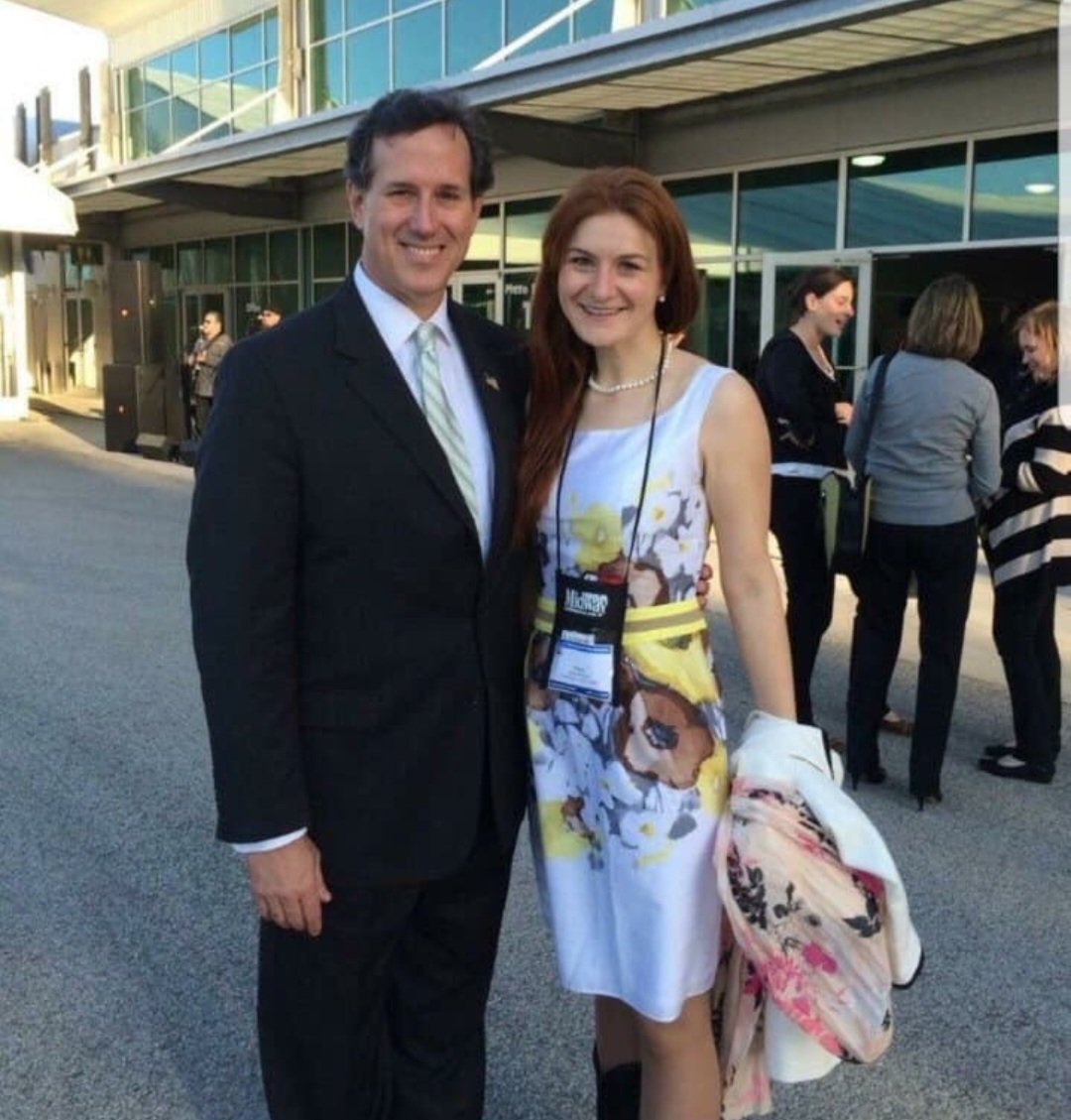 GOPnot4me's tweet photo. #GOPtheRussianParty
Just a couple of like-minded pals.
L: Former senator Rick "#FrothyMixture" #Santorum
R: Former #Russian spy Marina "Z" Butina.
In happier times... https://t.co/zPPsYWquiz