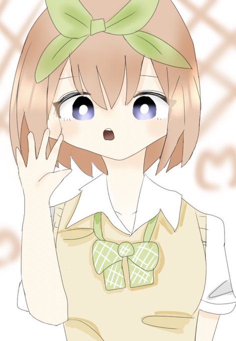 もっもっさんがTwitterに投稿した中野四葉(五等分の花嫁)のイラスト。