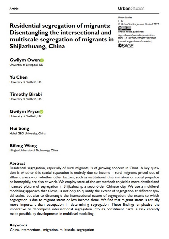 Urban Studies Journal tweet media
