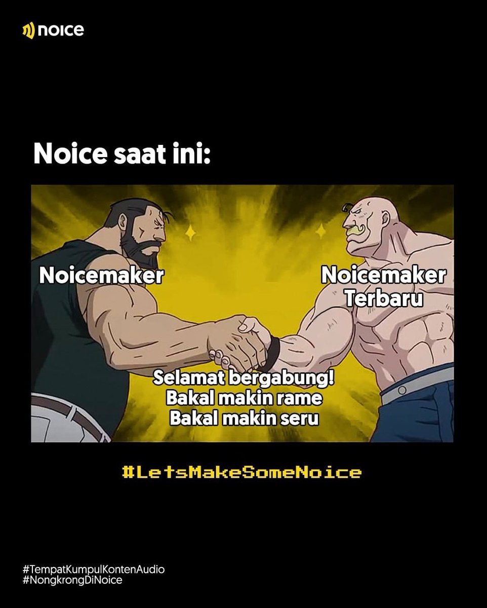 Wakhidnurrokhim's tweet photo. senang sekali rasanya bisa gabung ke @noice_id
keluarga baru yang orangnya seru-seru 🥳
so..
udah download aplikasi NOICE belum?
#LetsMakeSomeNoice https://t.co/0EorLn5rm5