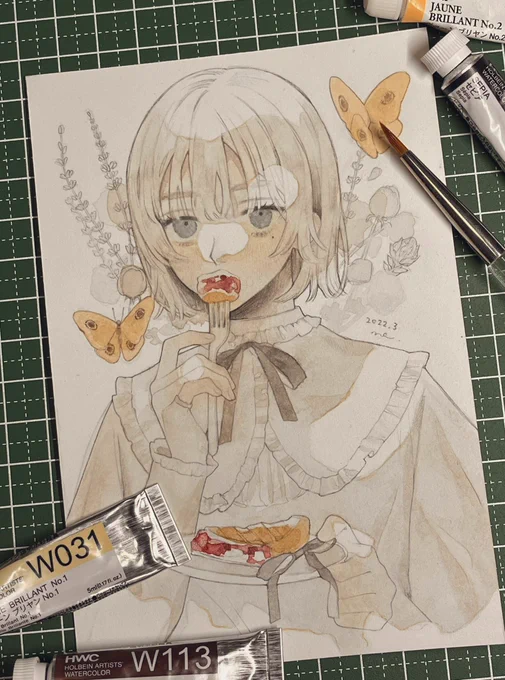 #春の創作クラスタフォロー祭り 
 #絵描きさんと繫がりたい 

花や白がすきです🕊
よろしくお願いします… 