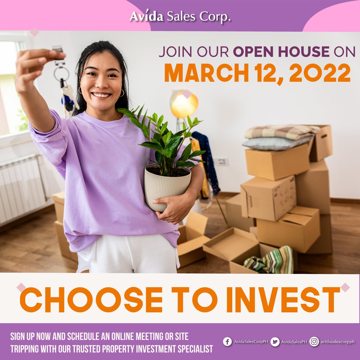 AvidaSalesPH's tweet photo. Behind every woman’s success, is herself. For women, financial independence is an essential.
In celebration of the Women’s Month, we encourage all women to rise and choose to invest.

Visit us this Saturday, March 12, 2022 from 10 AM to 5PM at any Avida showroom or site. https://t.co/tpmS4zyhHI