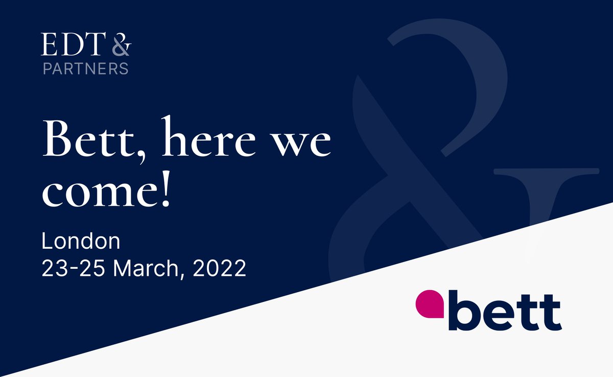 #BETT IS BACK! 🙌

And we couldn’t be more excited!   

If you’d like to meet us there in person, you can request a meeting with our team of global expert consultants here 👉bit.ly/3icQyIl