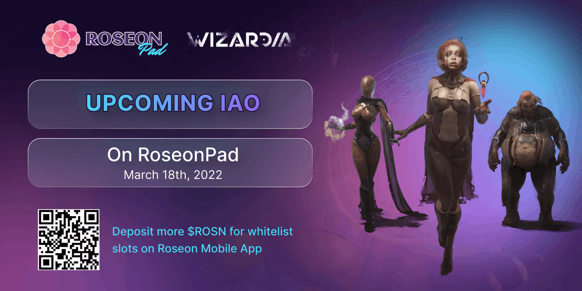 RoseonExchange's tweet photo. 📢🚨WHITELIST ANNOUNCEMENT | Are you ready to experience the magic? Be part of @PlayWizardia by joining our #IAO on #RoseonPad.

Sign-up on our campaign here:
🔍https://t.co/4Aibs9JjQ6

#Wizardia https://t.co/fUNQgRt2jS