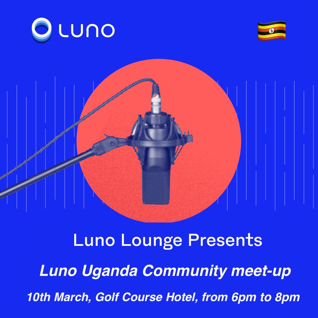 Hey #Kampala 👋

Heard about Luno #Uganda, the secure, reliable, trusted and friendly #cryptocurrency platform on a mission to put the power of #crypto in everyone's hand?

Join us tonight for a cocktail on the 5th floor to learn more #bitcoin <a href="/Mizzflav/">Flavia</a> <a href="/Sherrytums/">Sher</a> <a href="/ZimbaWomen/">Zimba Women</a>