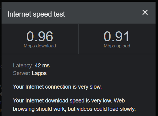 orakwejohn's tweet photo. Tested the internet speed of FAAN's Free WiFi at the old domestic terminal. MMA, Lagos👎

It's as if I missed this flight to see 'things' that will help me build a SOLID case for why NCAA and Nigerians can profit from automating - support and advocacy for passenger rights🤔 https://t.co/bUaKeRR3I3