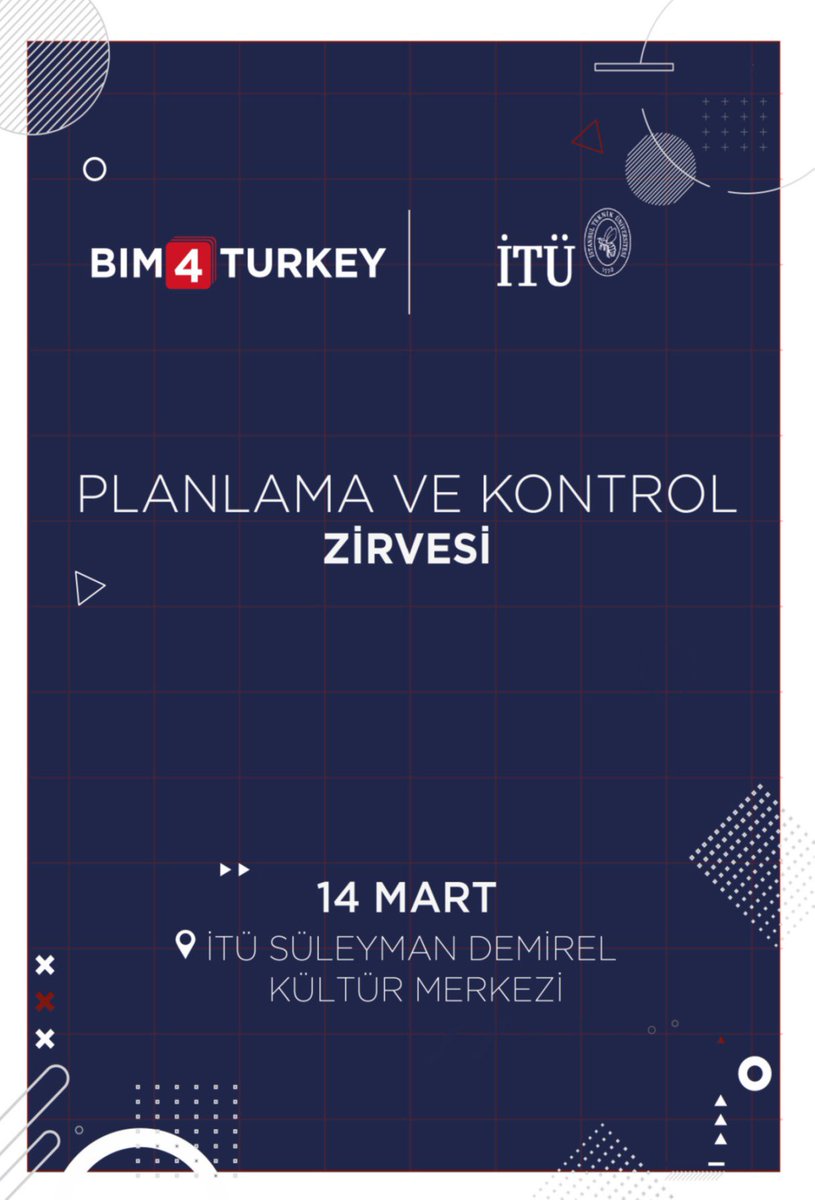 ituinsaatmuh's tweet photo. BIM4TURKEY Planlama ve Kontrol Zirvesi’ne davetlisiniz.

14 Mart 2022 Pazartesi

Süleyman Demirel Kültür Merkezi

Kayıt: https://t.co/USLBwyMND4 https://t.co/jhOOQpuLK8